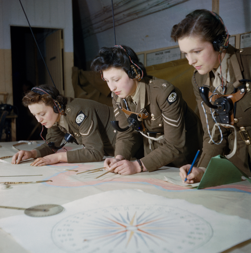 Auxiliary Territorial Service (ATS) plotters at work at Coastal Artillery Headquarters in Dover, December 1942. (Image: IWM)